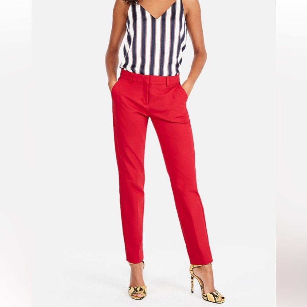 Express- red columnist ankle pants